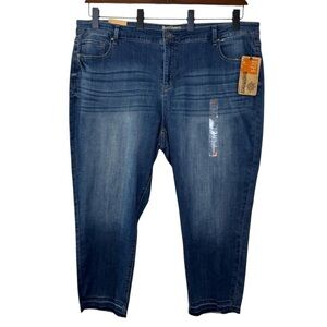 NWT Ruff Hewn True Crop raw hem denim jeans women’s plus size 24W
